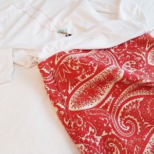 J Crew Paisley Pencil Skirt